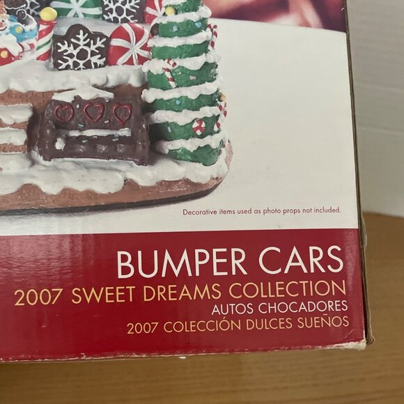 2007 Sweet Dreams Collection Bumper Cars Christmas Village LightS Motion VIDEO - Picture 11 of 14
